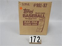 1987 TOPPS BASEBALL UNOPENED RAK-PAK CASE: