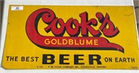 Cook’s Goldblume Metal Beer Sign
