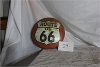 ROUTE 66 METAL SIGN 12"