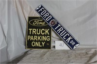 2 FORD METAL SIGNS REPRO A-20, B 12