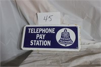 TELEPHONE SIGN METAL 6X12.5