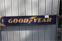 GOODYEAR 2 SIDED METAL SIGN 12X56