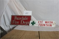 FAIRDALE FD 12", EYEWASH 14" SIGNS