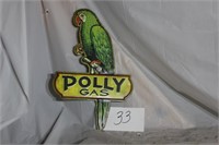 POLLY GAS METAL SIGN   10X16