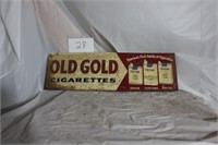OLD GOLD SIGN  METAL 7.75X25