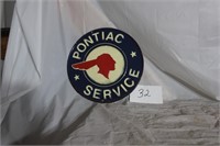 PONTAC SERVICE METAL SIGN 12" REPRO?