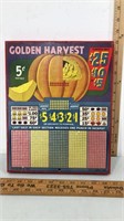 Vintage golden harvest punch board