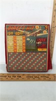 Direct hit vintage gambling punch board