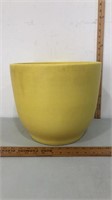 Gainey ceramics large yellow flower pot .  Made
