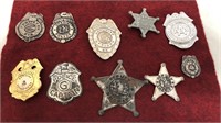 Lot of vintage metal and tin badges.