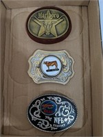 Lot of various buckles including - Bulls themed