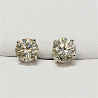 Certified14K  2 Diamond (0.72 Ct,G-H, I-2)  Earrin