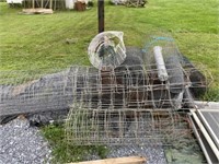 Stack of Chicken Wire and Caster Fencing