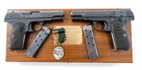 Cased & Engraved Colt 1908 Presentation Pistols