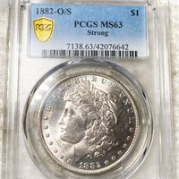 1882-O/S Morgan Silver Dollar PCGS - MS63