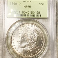 1898-O Morgan Silver Dollar PCGS - MS65