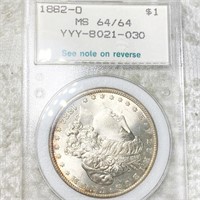 1882-O Morgan Silver Dollar NCI - MS64
