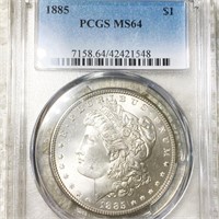 1885 Morgan Silver Dollar PCGS - MS64