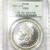 1882-O/S Morgan Silver Dollar PCGS - MS62