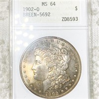 1902-O Morgan Silver Dollar ANACS - MS64 B-5692