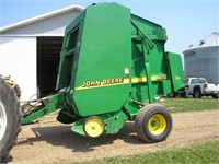 JOHN DEERE 467 4x6 ROUND BALER w/ NET WRAP