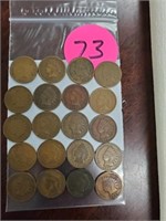 INDIAN HEAD CENTS- 20 TOTAL