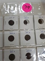 LINCOLN WHEAT CENTS- 16 TOTAL
