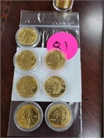 GOLD PLATED STATE QUARTERS - 16 TOTAL