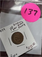RARE --1857 FIRST YEAR INDIAN HEAD CENT PENNY