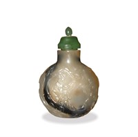 Chinese Agate Snuff Bottle, 19th Century