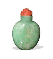 Chinese Jadeite Snuff Bottle, 19th C#