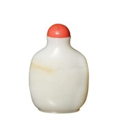 Chinese White Jade Snuff Bottle, 18th/19th Century