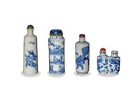 Group of 4 CHI. Blue & White S.B.s, 19th C#