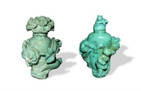 Two Chinese Turquoise Snuff Bottles, Early 20th C#