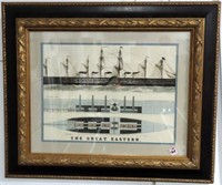 "THE GREAT EASTERN" STEAM PADDLE WHEEL SHIP PRINT