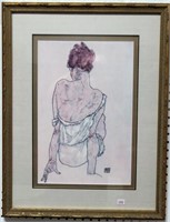 RED HAIRED LADY PRINT - ARTIST SIGNED