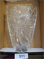 Heavy Glass Vase - 9.75" tall