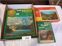 (3) Vintage Puzzles - unsure if complete