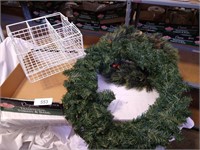 (2) Wreaths & Utensil Crate