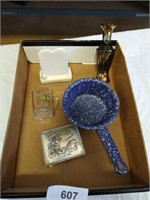 Enamelware Soup Pot, Vintage Jewelry Box & Other