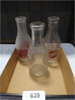 (2) Meadowgold Milk Bottles &