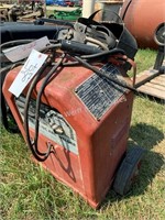 Lincoln AC/DC arc welder with leads and 2) helmets