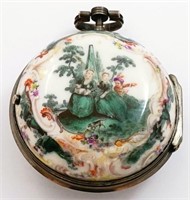 Jul Le Roy, verge fusee, silver-mounted porcelain