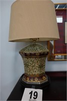 (22" Tall) Asian Style Lamp With Shade (Room 1)