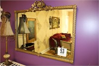 30x38" Ornate Gold Framed Mirror (R2)