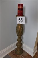 27" Tall Candle Holder with Candle (R2)