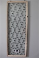23X63" Leaded Glass Design Window Frame (R2)