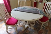 48" Round Wood Table with (3) Chairs (R2)
