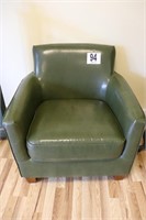 Green (Vinyl Type) Cushioned Arm Chair (R3)