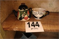 Hand Painted Tea Pot & Coffee Cup (Signed) (R4)